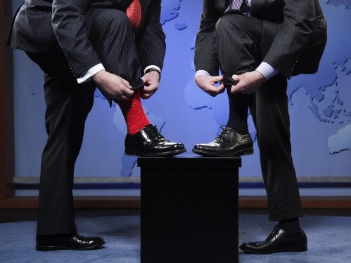 ASGs roll up their pants for "Lend Your Leg" campain video.