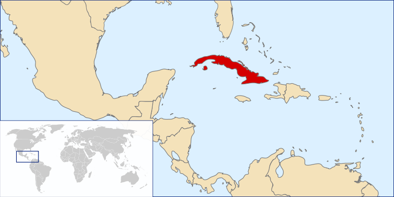 Via http://commons.wikimedia.org/wiki/File:LocationCuba.svg
