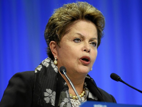 Dilma Speaking at The World Economic Forum, Davos Photo Jolanda Flubacher