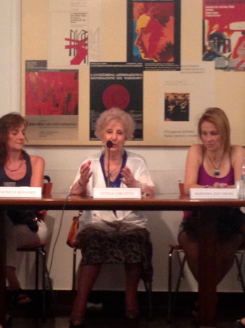 Estela Carlotto speaking at the Fondazione Lelio e Lisli Basso, Rome, 10 July 2015.