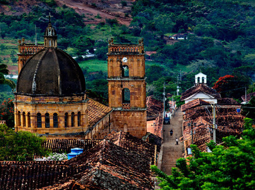 Colombia / Barichara / Colonial Town / National Monument / Santander Province / 18th century Cathedral de la Immaculada Concepcion