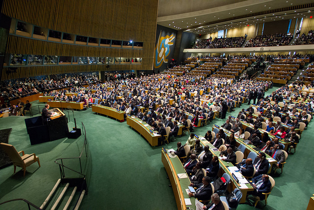 70th UN General Assembly.  
Source: UN Photo/Loey Felipe, via Flickr